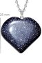 Certified Heart Model Real Dark Blue Star Stone Necklace - 5