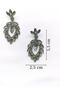 Women's Gray Color Crystal Stone Hanging Evening Dress Earrings - 2