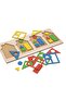 Wooden Puzzle, Montessori, Education Board, Home Education, Geometric Figures, Shapes Learning Set - 2