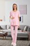 Maternity Pregnant 1072 Blue Maternity Pajama Set with Hidden Breastfeeding Feature - 5