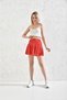 Multi-Colored Skirt-Look Shorts Patterned Shorts Skirt with Elastic Waist - 2