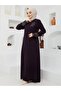 Floral Patterned Honeycomb Fabric Topcoat-Abaya for Ladies-Women - 7
