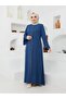 Lady-women's Honeycomb Fabric Sleeve Patterned Zipper Upper Part Patterned Topcoat-abaya - 5