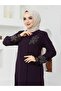 Floral Patterned Honeycomb Fabric Topcoat-Abaya for Ladies-Women - 8