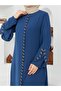 Lady-women's Honeycomb Fabric Sleeve Patterned Zipper Upper Part Patterned Topcoat-abaya - 2