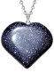 Certified Heart Model Real Dark Blue Star Stone Necklace