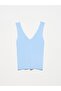 2604 V Front and Back Knitwear Undershirt Blue - 2