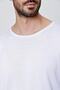 Men's Crew Neck Loose Fit Cotton Thin Knitwear T-shirt White 22sm210 - 4