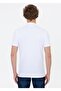 Polo Neck Slim Fit White Men's T-shirt - 4