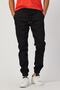 Men's Black Lycra Jogger Pants with Elastic Waistband 1670 - 5