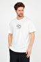 Men's Ecru Cloud Printed Crew Neck Oversize Cotton T-Shirt - 3