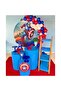 50 Pieces - Captain America Themed Balloon Chain Set - ( Navy Blue - Red - White )