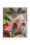 100 Pieces - Balloon Chain Set - ( Green - Yellow - Navy Blue - Red-orange Pink - White - Blue ) - 2