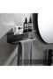 Black Towel Holder Towel Rack with Metal Shelf Kitchen Bathroom Towel Holder with Shelf Metal Towel Holder