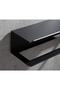 Black Towel Holder Towel Rack with Metal Shelf Kitchen Bathroom Towel Holder with Shelf Metal Towel Holder - 5