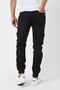 Men's Black Lycra Jogger Pants with Elastic Waistband 1670 - 4