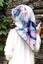 Women's Twill Silk Scarf Baby Blue Powder