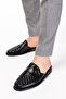 Men's Genuine Leather Knitted Pattern Groom House Slippers Kayaş.102 - Black - 42 - 2