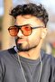 Retro Pilot Double Bridge Orange Glass Men's Sunglasses (53/20/148) - 5