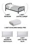 5 Piece Elastic Sheets, 3D Butterfly Patterned Children's Room Cotton Single Cream Duvet Cover Set - 4