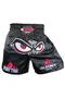 By 1982 No Fear Embroidered Professional Muay Thai and Kick Boxing Shorts Black - 2