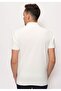 Polo Neck Slim Fit Beige Men's T-shirt - 3