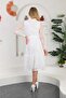 Midi Length Lace-up Tulle Dress - 4