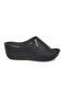 31148 Z Perla Heeled Black Women's Slippers - 2