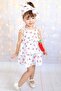 Patterned White Dress with Cherry Bag and Bandana Straps - 2
