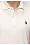 Polo Neck Slim Fit Beige Men's T-shirt - 4