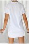 Women's Crew Neck Short Sleeve Slit Casual Tshirt Blz1082 - 3
