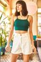 Women's Ecru Pocket High Waist Mom Denim Shorts SHIRT-19000037 - 5