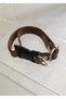 Genuine Leather Cat Collar - Adjustable Cat Collar Crazy Tan Color - 3