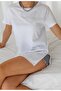 Women's Crew Neck Short Sleeve Slit Casual Tshirt Blz1082 - 4