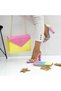 Women's Bonibon Transparent Striped Heeled Shoes Envelope Bag Wallet Set