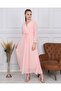 Women's Pink Straight Chiffon Dress