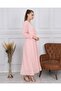 Women's Pink Straight Chiffon Dress - 2