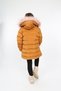 Girl's Yellow Colored Removable Hooded Puffer Coat - 6