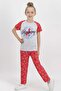 Short Sleeve Girl's Pajama Set Cream