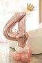 Number Balloon Welcome Set Age 4 Rose Gold Number Balloon Gold King Crowned 4 Number Balloon