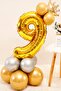 Number Balloon Welcome Set Age 9 Number Balloon 9 Number Balloon with Golden King Crown