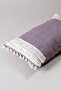 Single Special Design Burgundy Lace Tasseled Cotton Throw Pillow Pillow Case 35x55 Cm - 5
