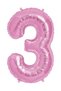 Best Foil Balloon 34 Inch 80 cm 3 Numbers Pink