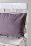 Single Special Design Claret Red Cotton Pompom Throw Pillow Pillow Case 35x55 Cm - 3