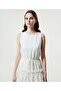 Crepe Dress with Lace Stripes - 2