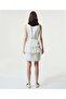 Crepe Dress with Lace Stripes - 4