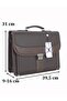 Briefcase Model Men's Hand and Shoulder Bag with Lock Mechanism Organizer Interior Compartment - 2