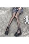 Lolita Cosplay Hello Kitty Patterned Black Imported Pantyhose - 2