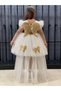 White Tutu Evening Dress Children's Dress with Angel Wings and Tail - 5