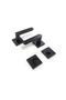 Sofuoğlu Barbaros Square Rosette Matte Black الحمام WC مقبض الباب 1 مجموعة